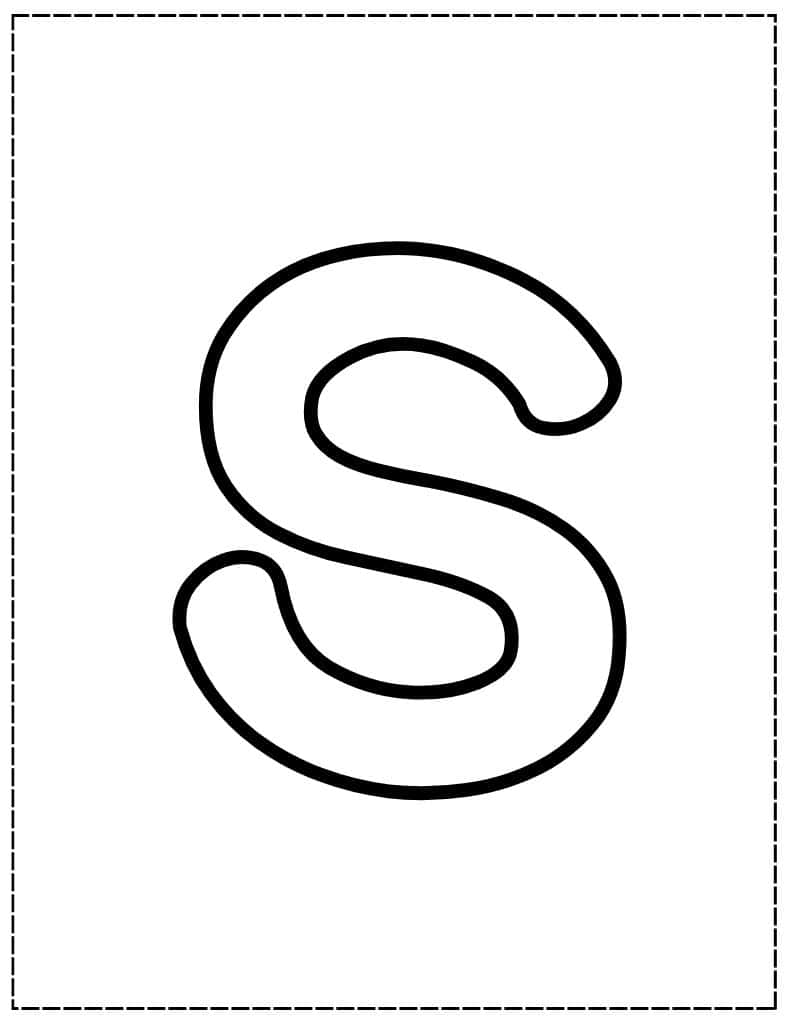 large lowercase s bubble letter