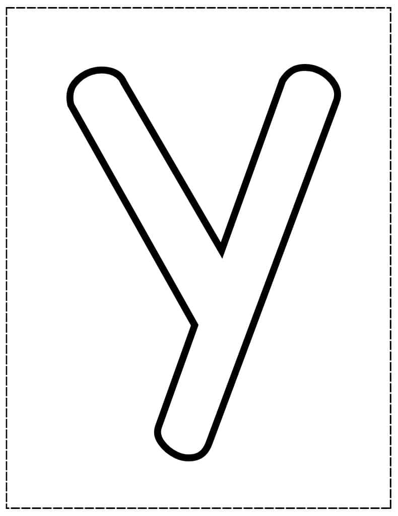 large lowercase y bubble letter
