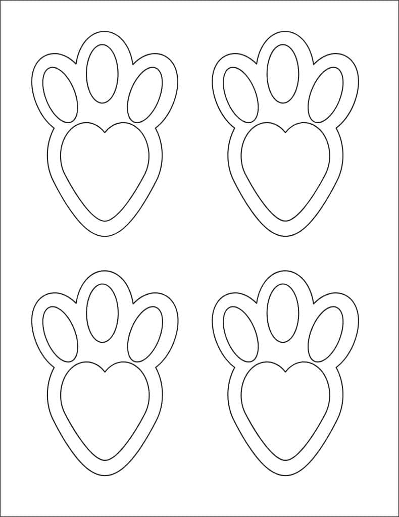printable easter bunny footprints