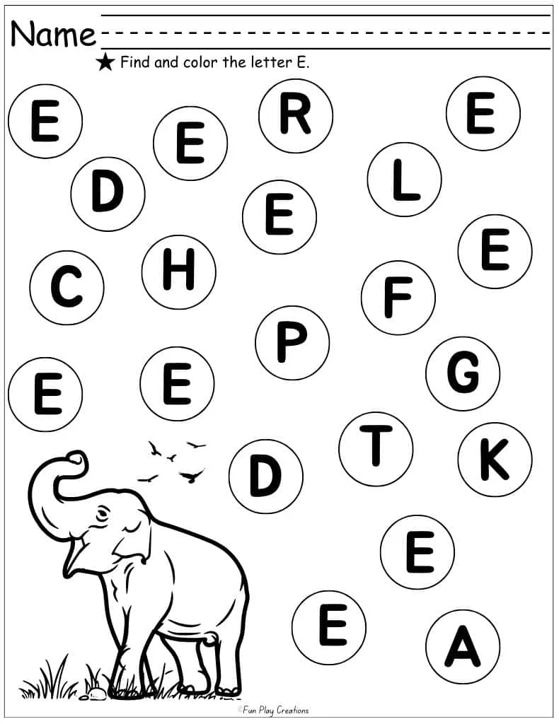 Free Letter E Worksheets for Free Printable Letter E Worksheets For Preschoolers
