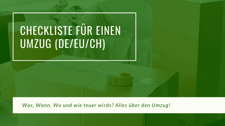 Umzugschecklisten (De/EU/CH)