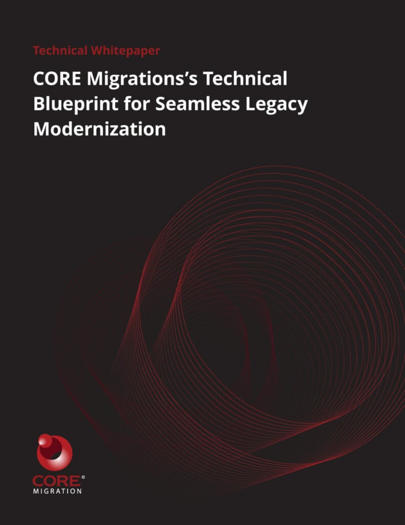 CORE Migrations’s Technical Blueprint for Seamless Legacy Modernization book cover