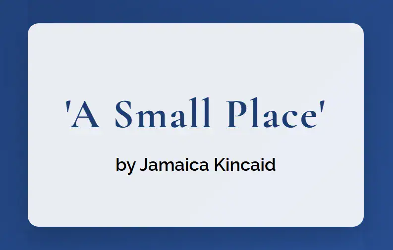 'A Small Place' by Jamaica Kincaid