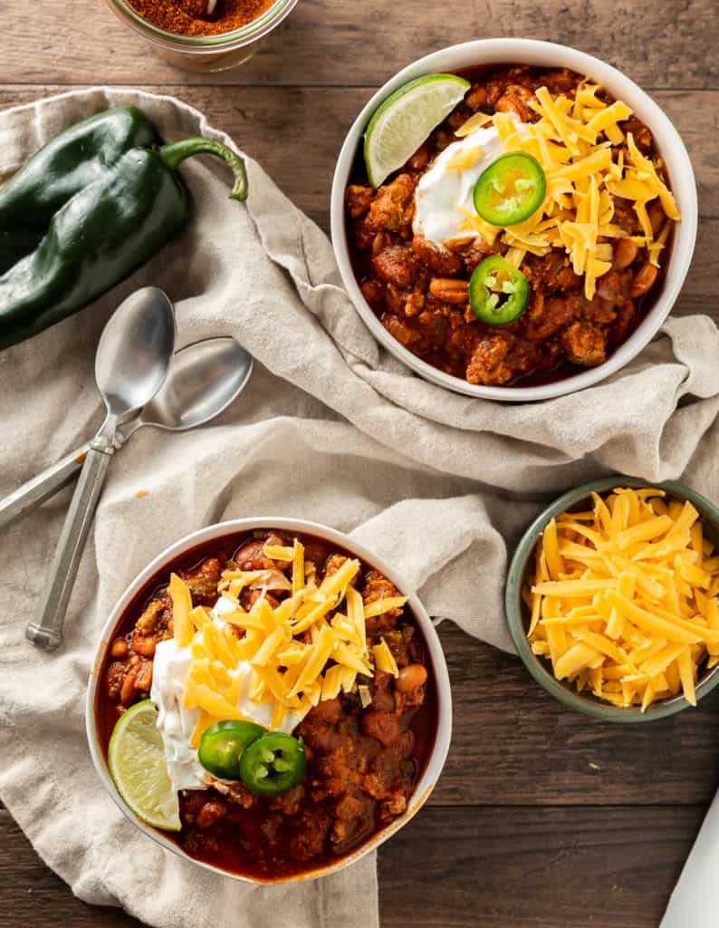 ground turkey chili with beans