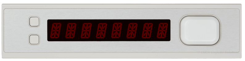 Wyświetlacz Pick-to-Light PTL-A8-White z serii LUCA White-Line do wizualnego kompletowania zamówień