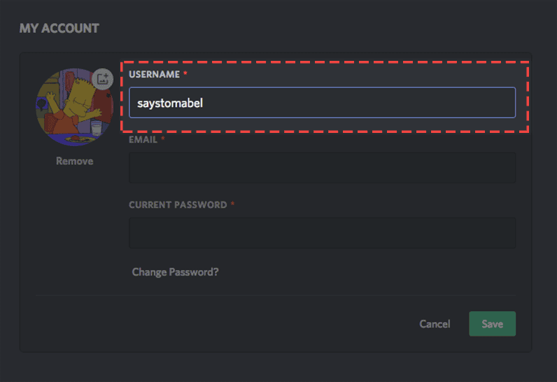 Discord Change Username