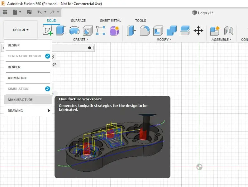 Manufacture workspace option