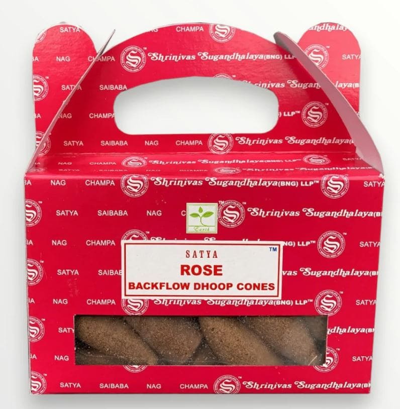 Encens Backflow Satya Rose - Boîte de 24 Cônes