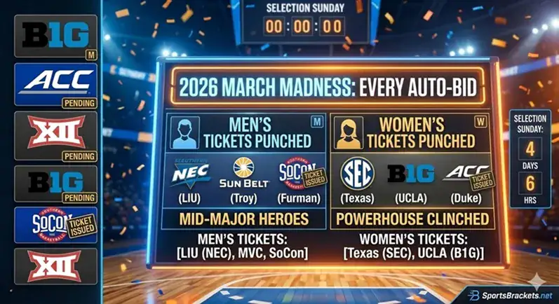 March Madness Auto-Bid Tracker