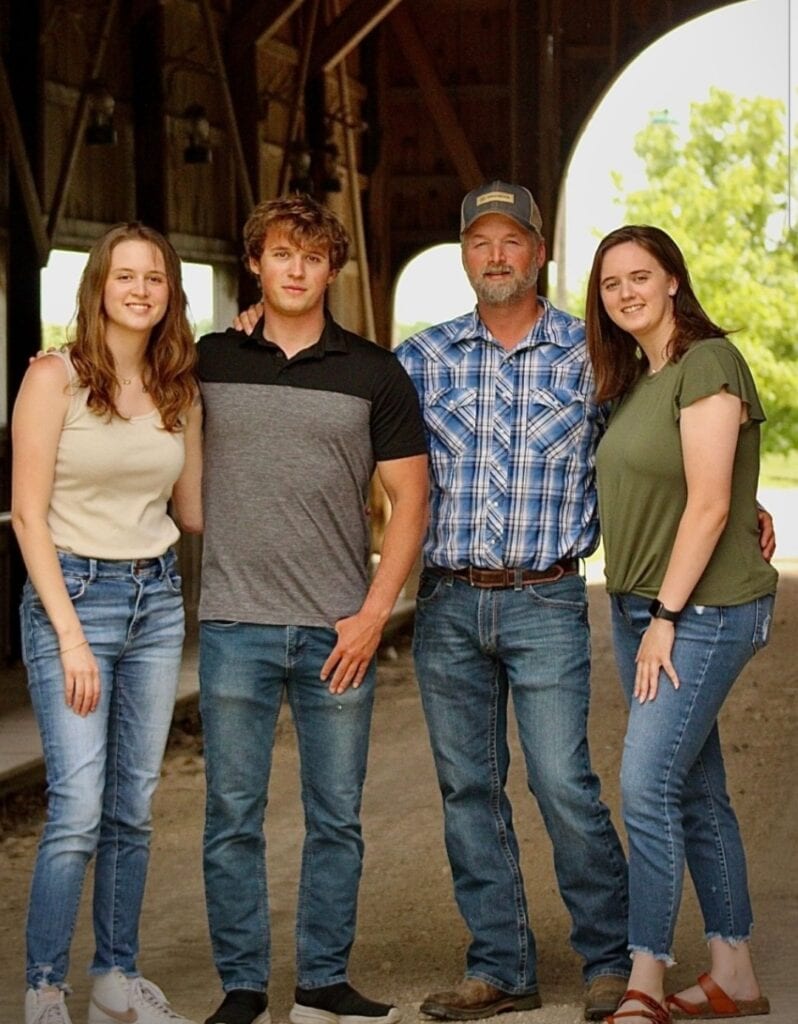 Auction staff, from left: Jaedyn Blochlinger, Tristan Kearn, Dannie Kearn Jr. and Ciara Kearn.