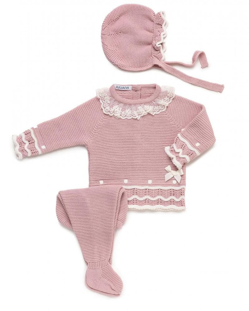 Conjunto Jersey  Polaina y Gorro Punto JULIANA