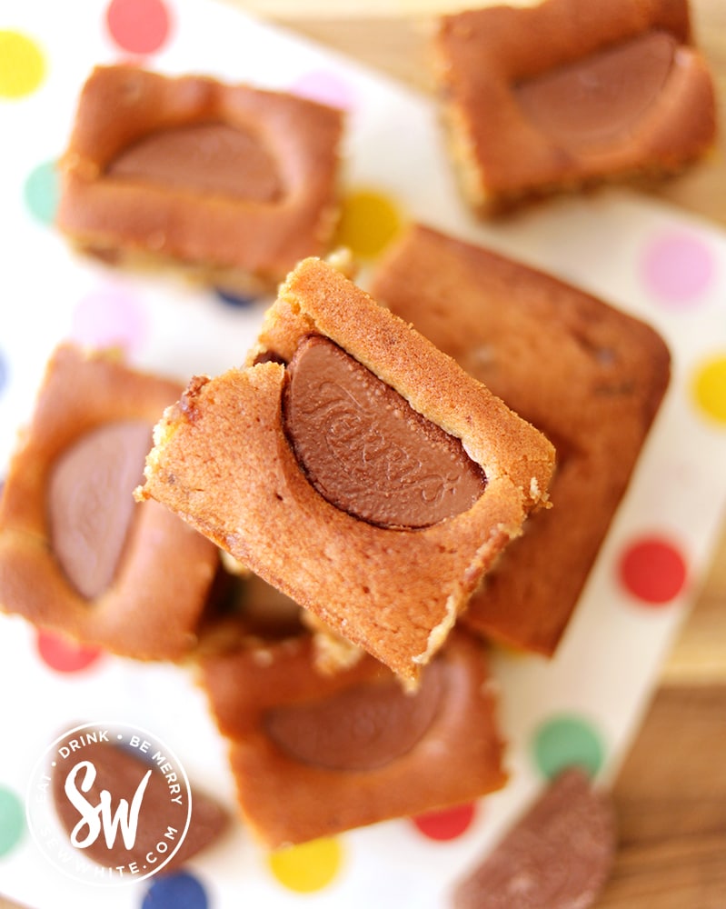 chocolate orange traybake slices. 