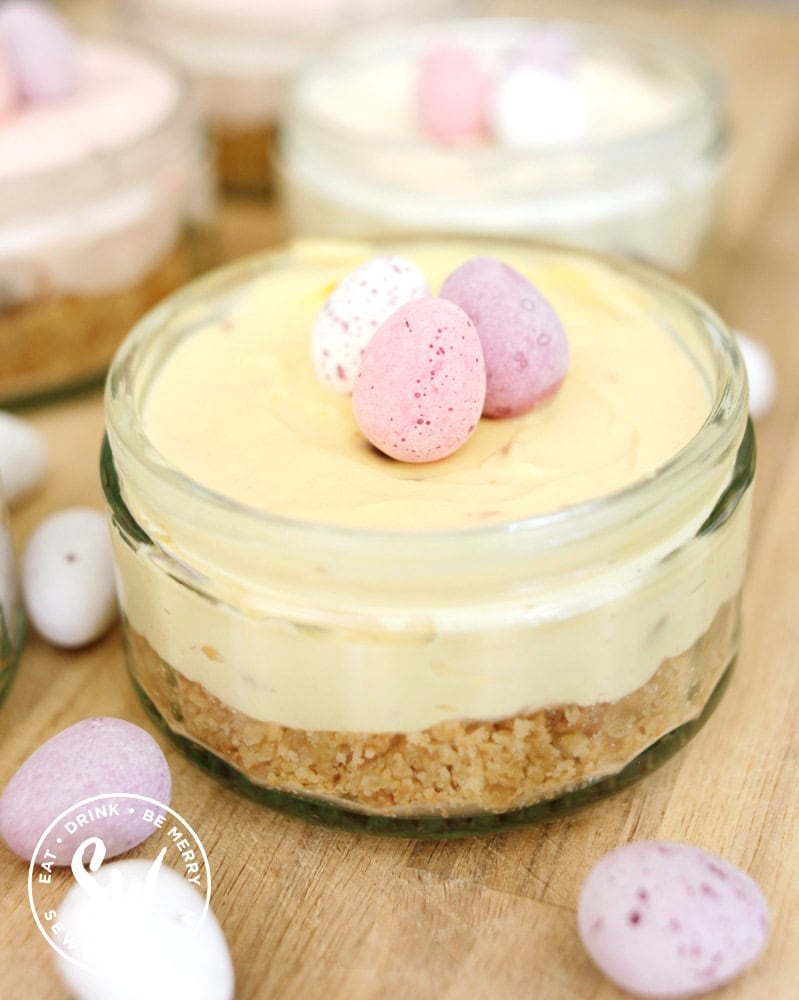 mini lemon cheesecakes for Easter