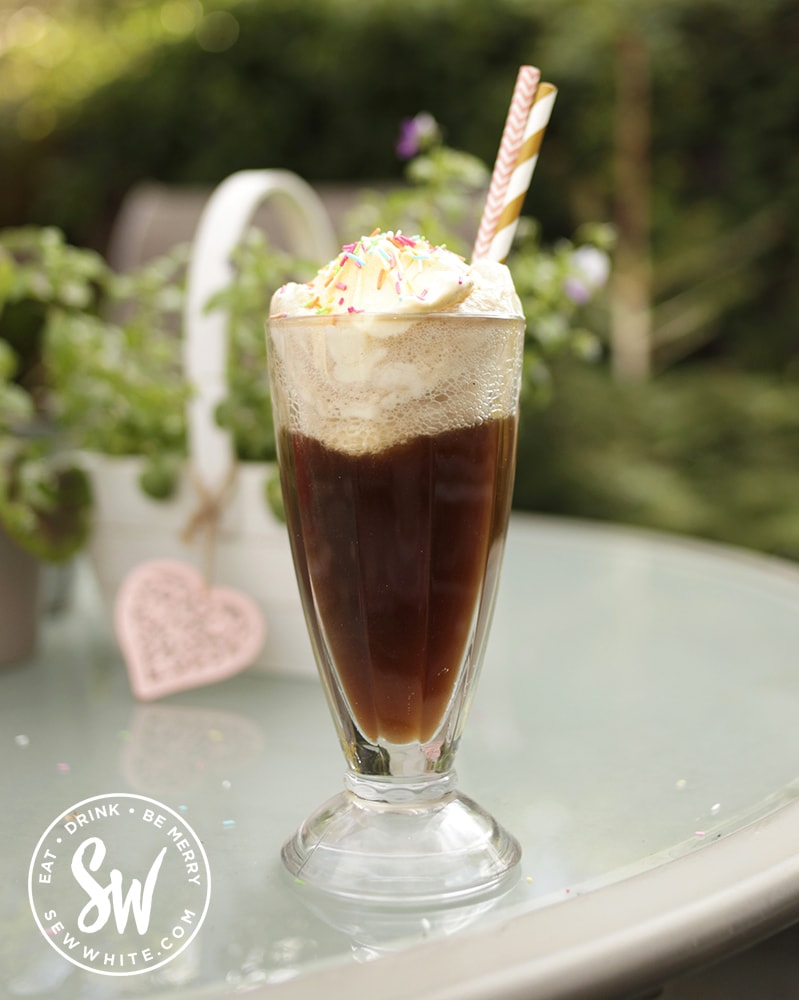 A great American treat of Coca-cola Float