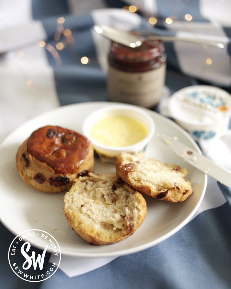 fresh fruit scones with clotted cream and strawberry jam from Noble House in the best picnic accessories round up