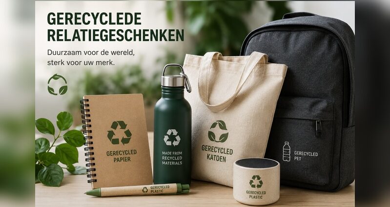 Gerecyclede relatiegeschenken van duurzame materialen voor bedrijven