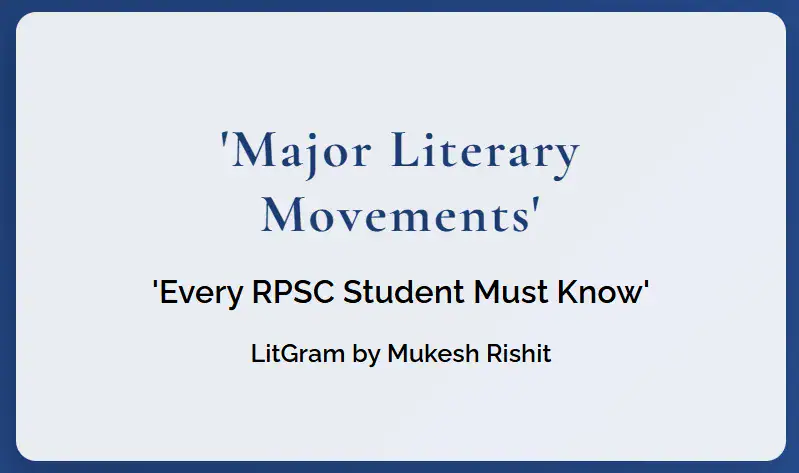 Major Literary Movements