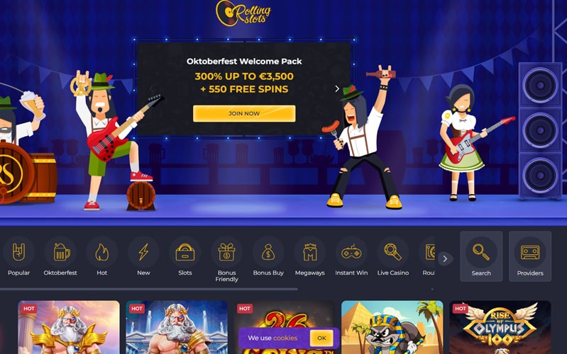 Rolling slots screenshot