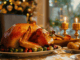 Turkey Takeaway in Dubai - auf einer festlich geschmückten Tafel steht ein Truthahn samt Beilagen.