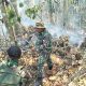 Angin Kencang Tak Surutkan Koramil Galela Jinakkan Karhutla di Seki