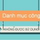 Các công việc không được sử dụng lao động nữ