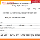 Tải mẫu đơn ly hôn thuận tình.