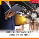 Điều kiện thành lập công ty cổ phần
