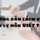 Hướng dẫn cách viết đơn ly hôn bằng tay