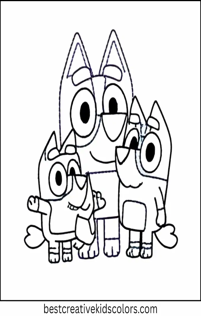 Bluey Family Celebrates Halloween – Coloring Fun