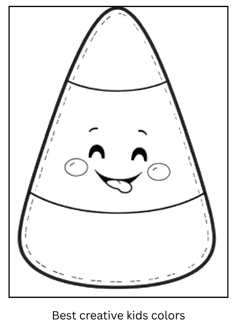 Candy Corn Halloween Coloring Page for Kids