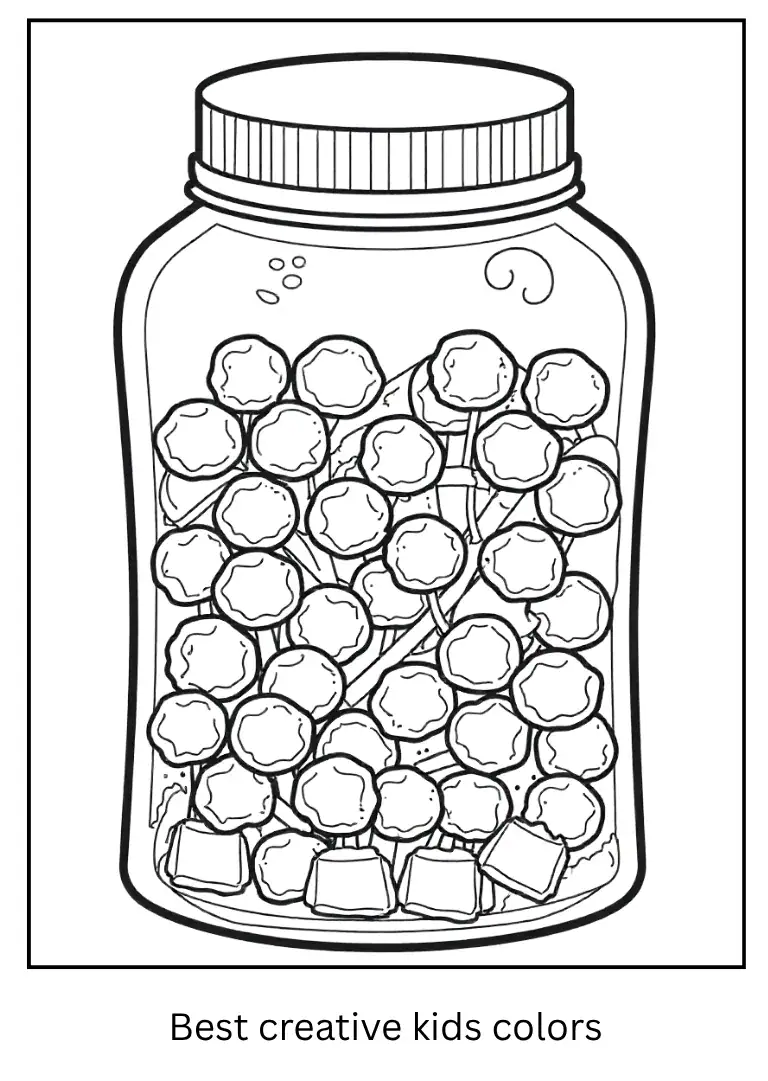 Candy Jar Halloween Printable Page
