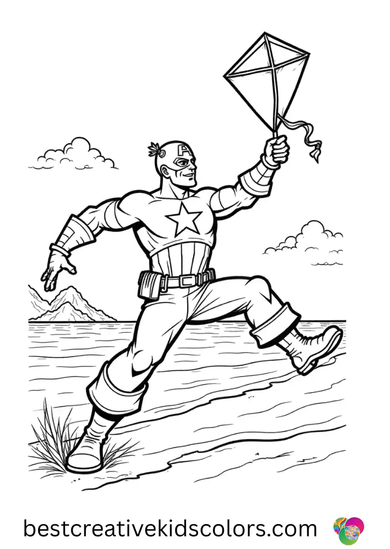 Captain america coloring print