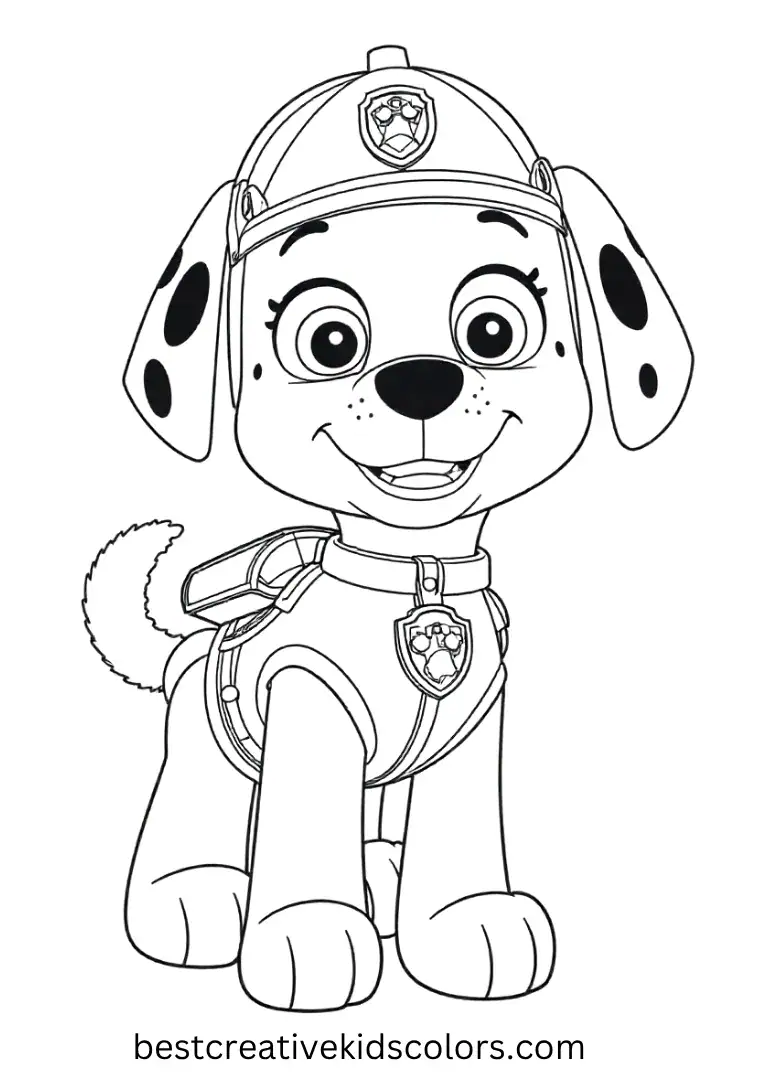 Paw Patrol Coloring Page shows celebrating teamwork after a mission. This paw patrol coloring page is fun to color and enjoy as a paw patrol coloring page!
