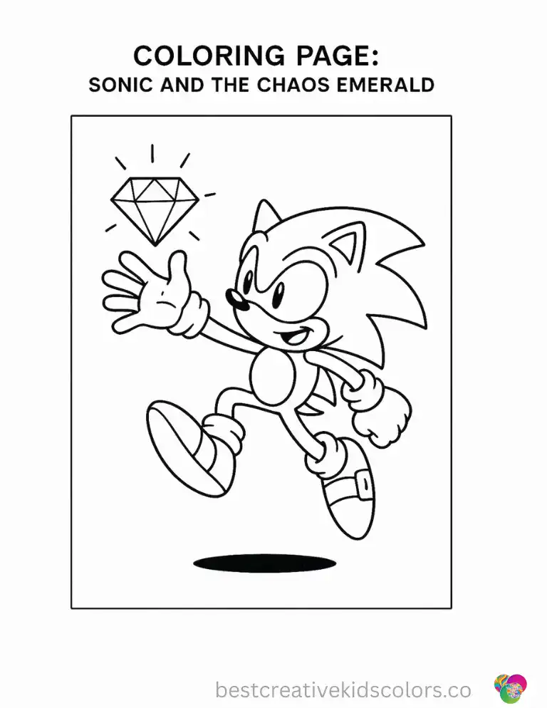 Sonic reaches for a glowing Chaos Emerald in the middle of a quest.