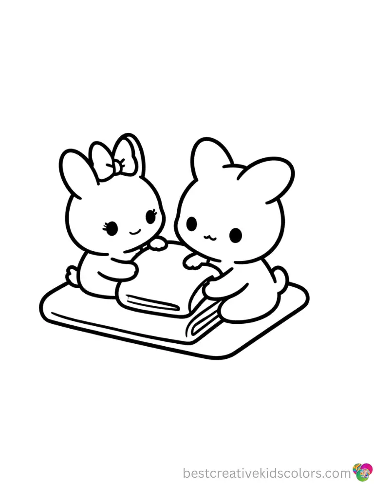 Look inside Colouring sheets sanrio to see Sanrio characters touching a soft towel.
