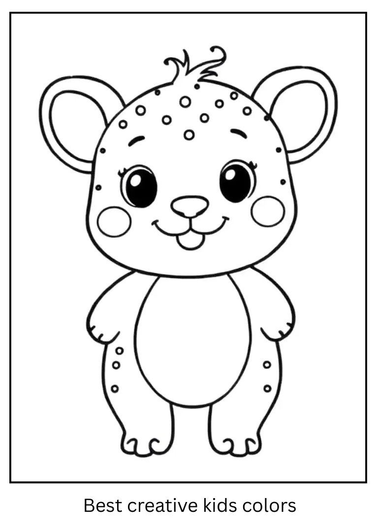 Cute Labubu Grin Coloring Page