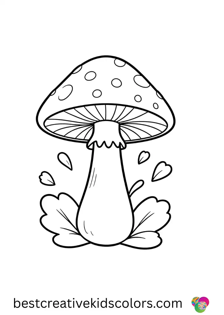 Drawing mushroom drawing diagram realistic