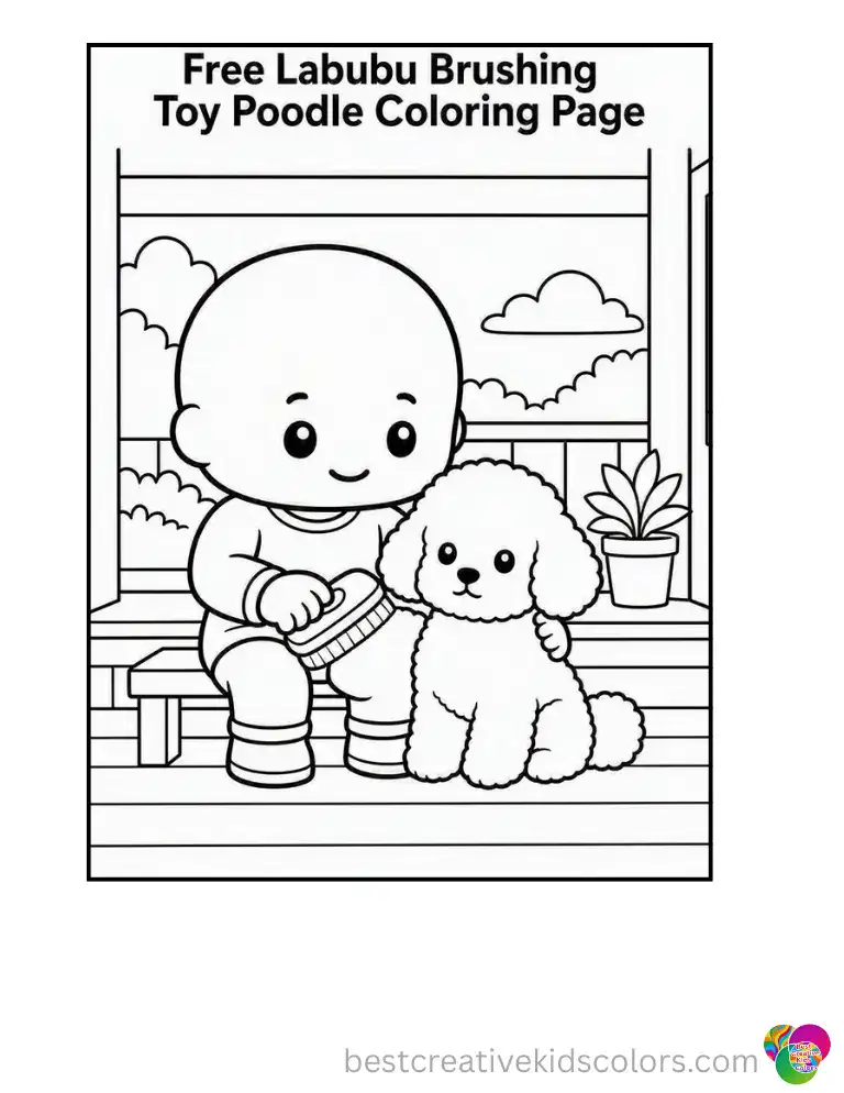 60+ Free Labubu Coloring Pages – Printable & Color Online 3 Free Labubu Brushing Toy Poodle Coloring Page 1