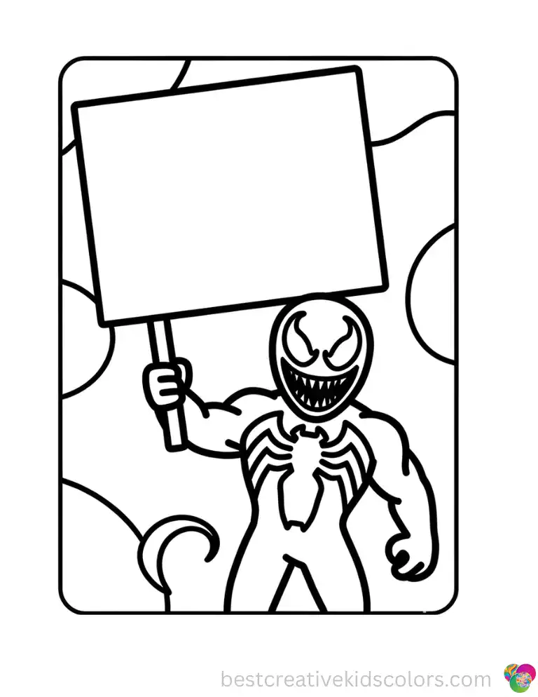 Free Venom Activity Coloring Sheets for Kids