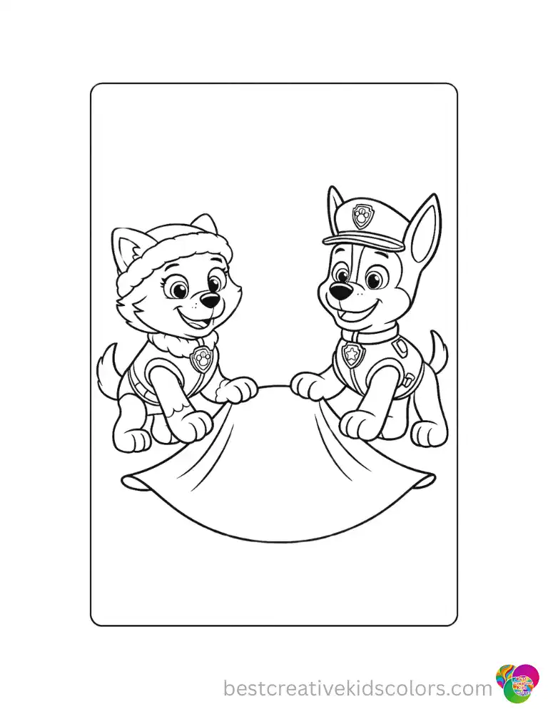 The pups gracefully lift a soft wool blanket entirely inside free printable paw patrol.