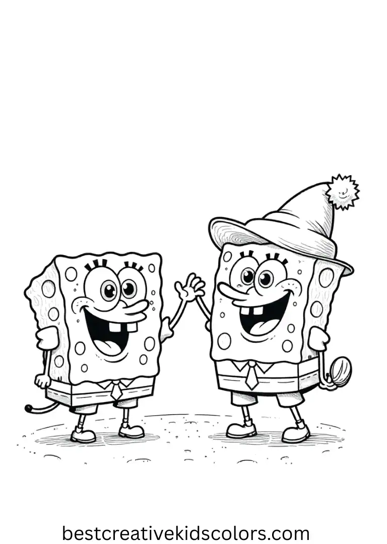  Free printable Spongebob coloring pages animals theme highlights adorable creature costumes and playful scenes ideal for creative kids.