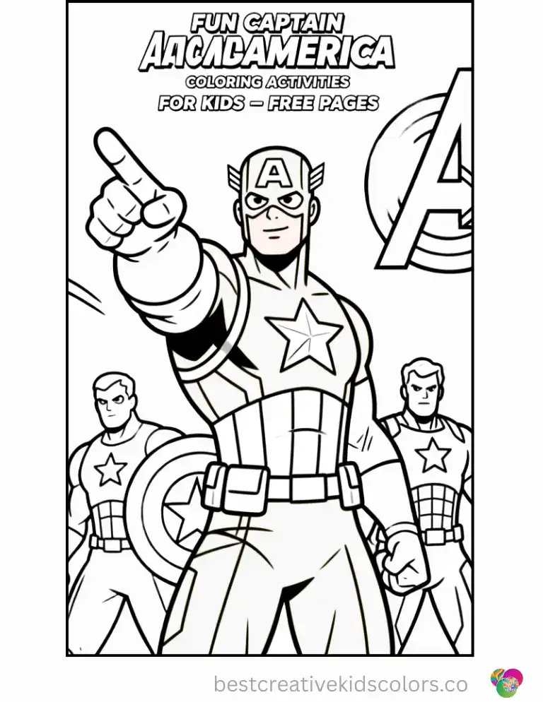 Captain America confidently points forward, rallying his Avengers team before an epic mission begins.
