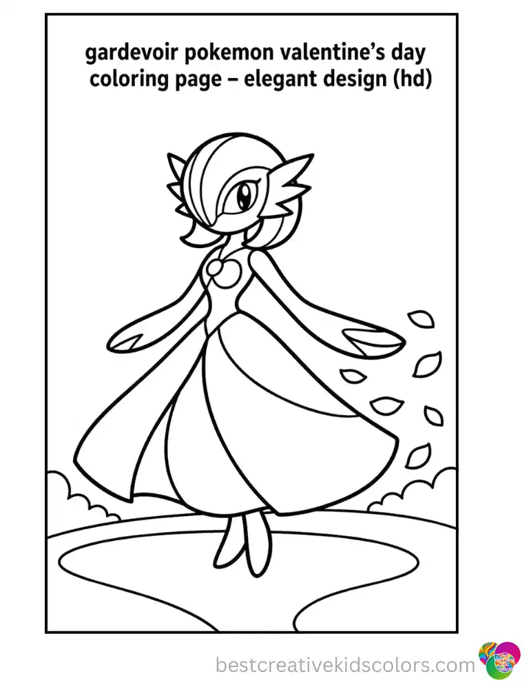 Gardevoir twirls gracefully across the lawn, trailing a shower of soft rose petals.