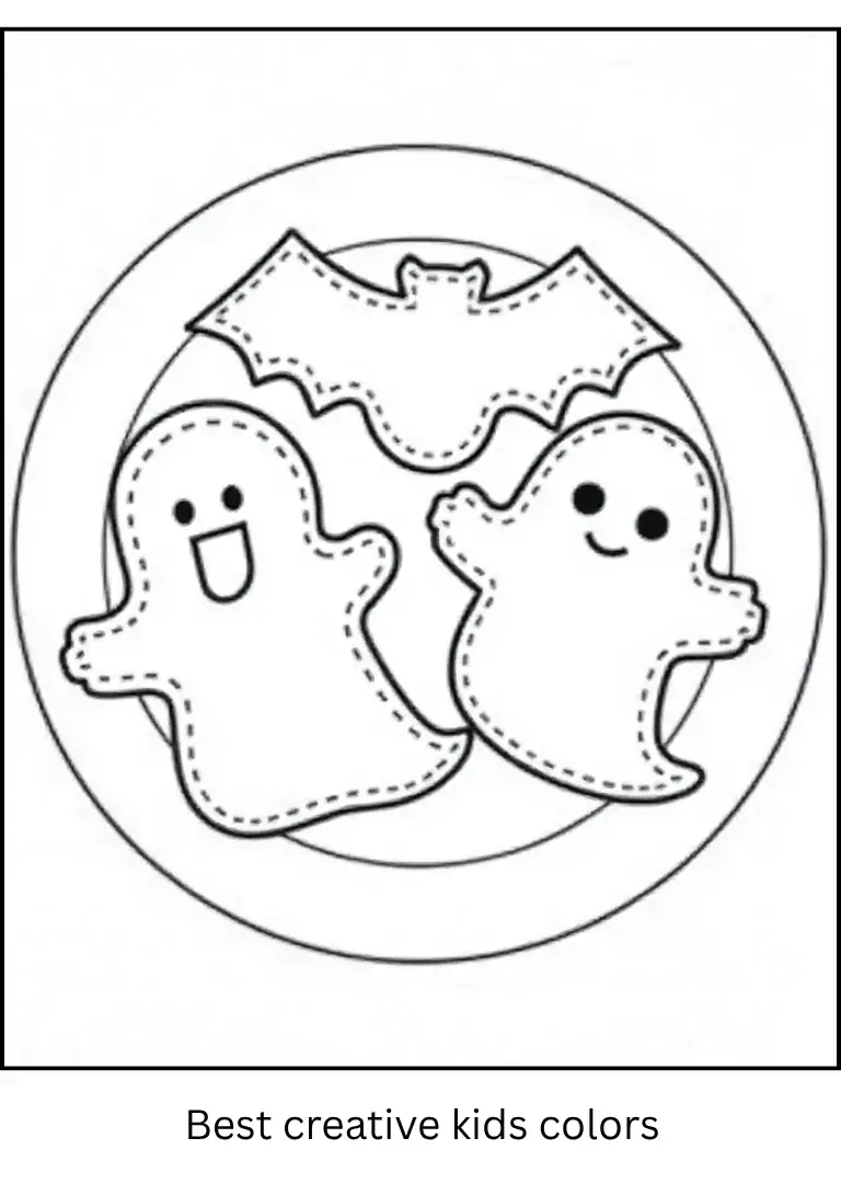 Halloween Cookie Plate Coloring Page
