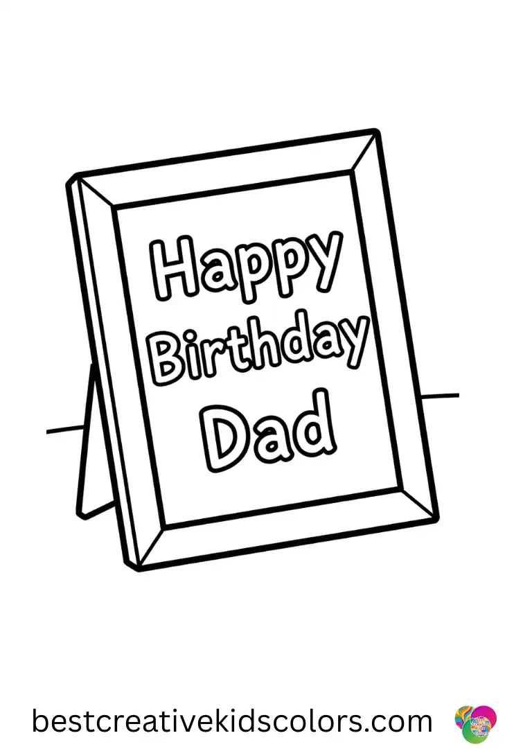 Happy Birthday Dad Printable free PDF