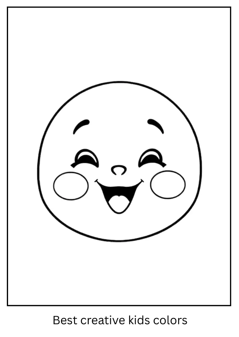 Happy Labubu Face Coloring Sheet