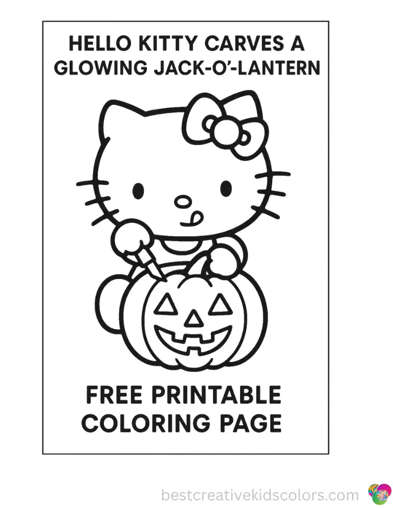 Hello Kitty Carves a Glowing Jack O Lantern Free