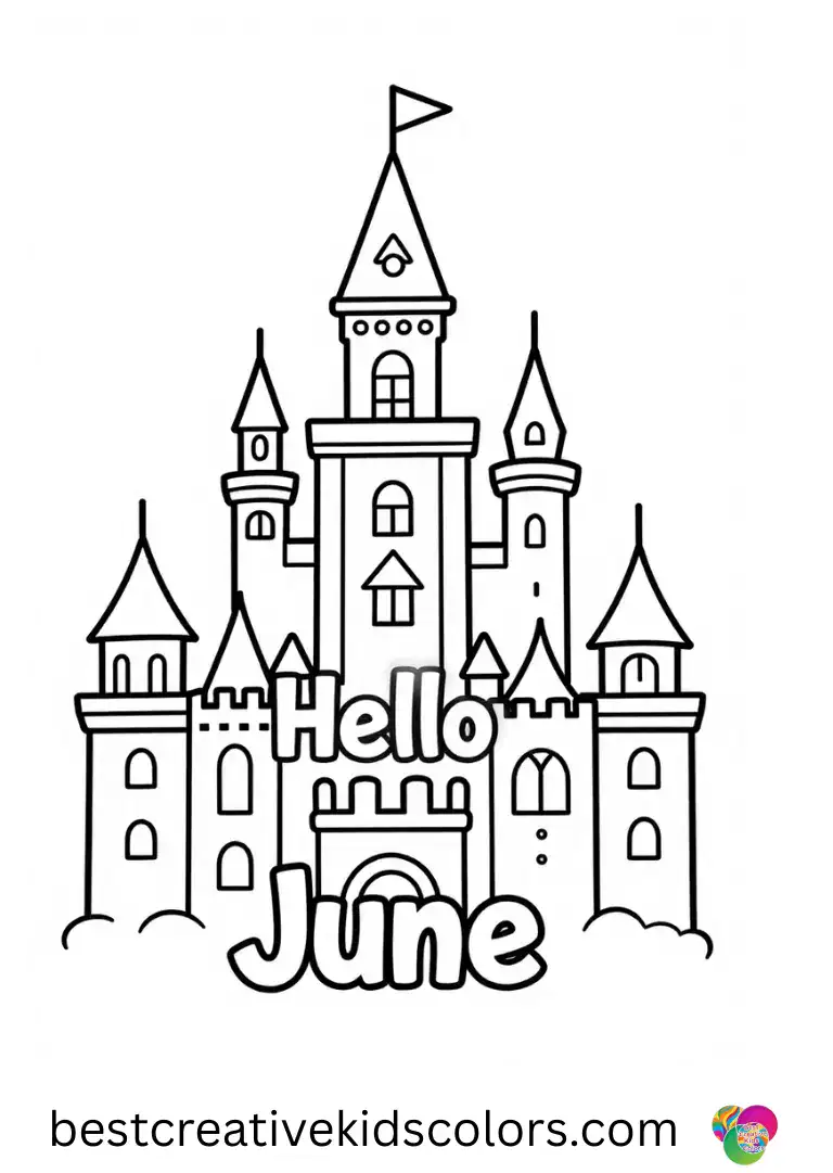 Hello june coloring page disney