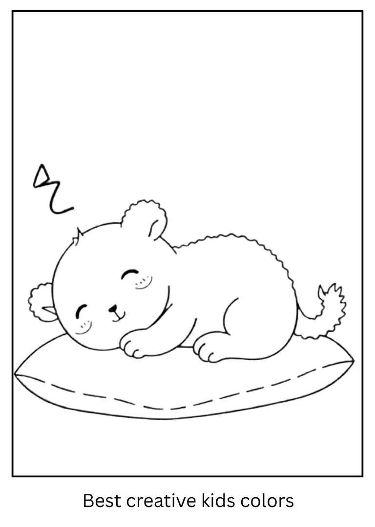 Labubu Taking a Short Nap Printable Outline