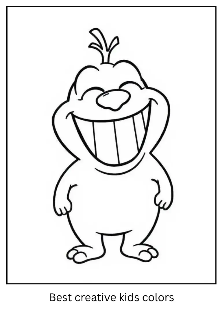 Laughing Labubu Coloring Outline